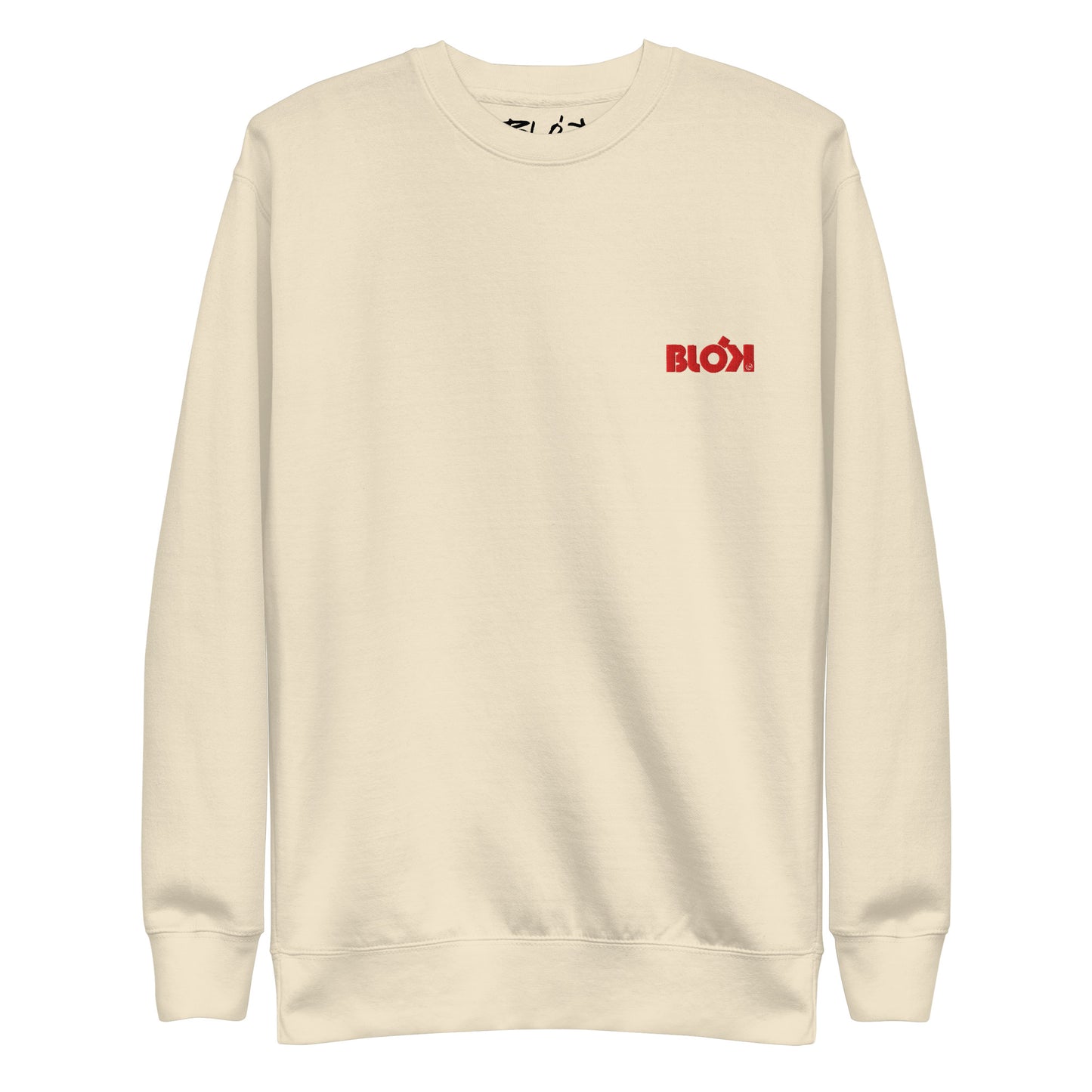 Blok OG Logo - Red Front Logo - Men's Embroidered Sweatshirt