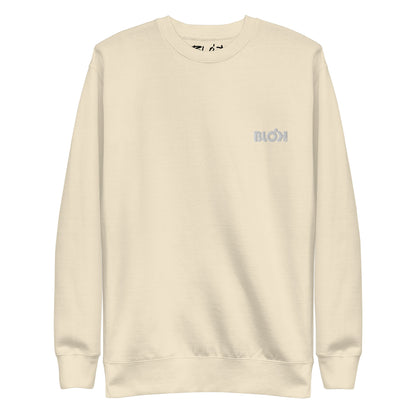 Blok OG Logo - Embroidered White - Men's Sweatshirt