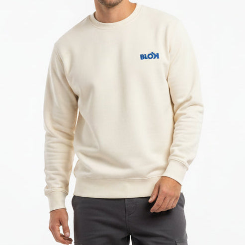 BLOK0 OG Logo - Blue Front Logo - Men's Embroidered Sweatshirt