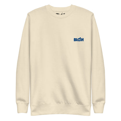 BLOK0 OG Logo - Blue Front Logo - Men's Embroidered Sweatshirt