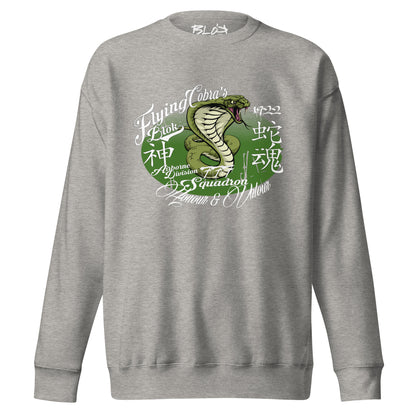 Flying Cobras - in White & Green Print - Women's Sweatshirt