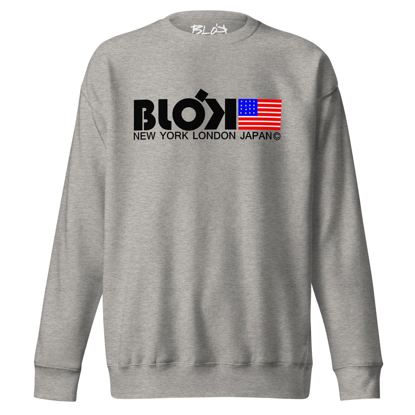 NY LDN JPN & Flag - Grey Print - Women's Sweatshirt