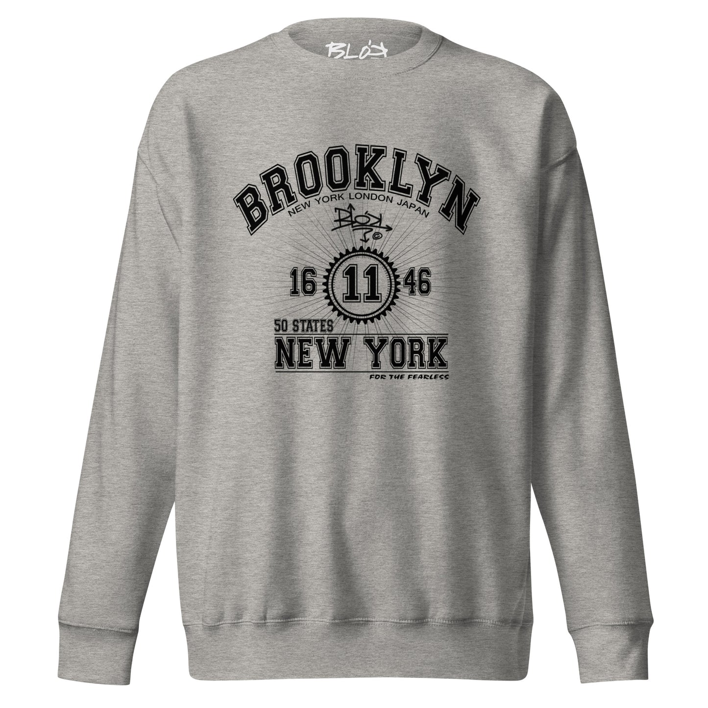 Brooklyn New York - Front Print in Black - Women's Sweatshirt