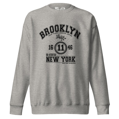 Brooklyn New York - Front Print in Black - Women's Sweatshirt