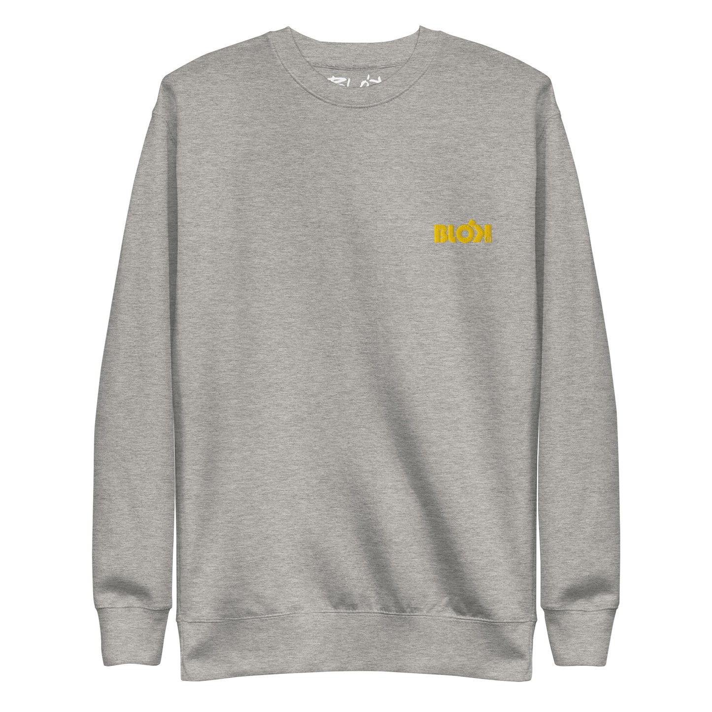 BLOK OG Logo - Yellow Front Logo - Men's Embroidered Sweatshirt