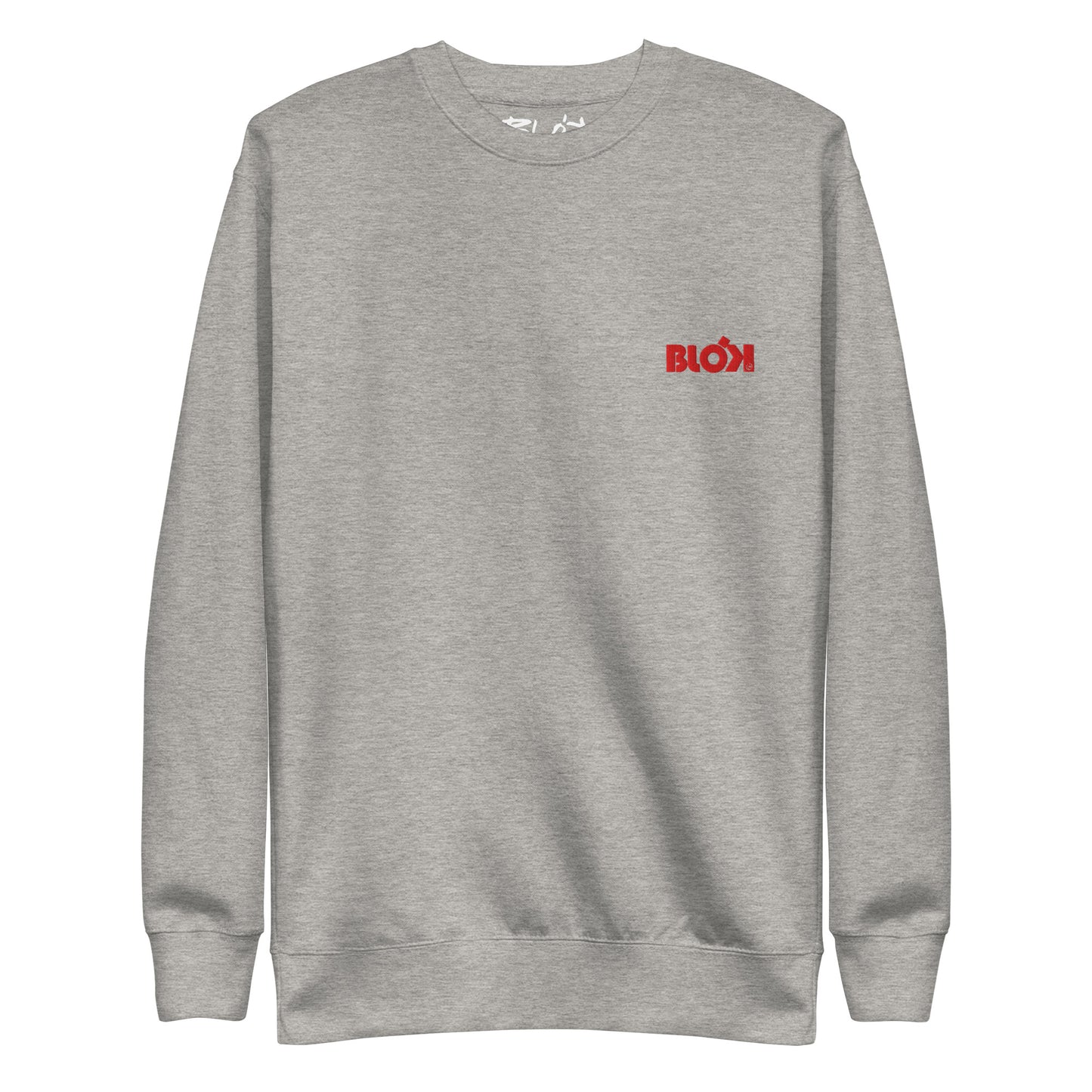 Blok OG Logo - Red Front Logo - Men's Embroidered Sweatshirt