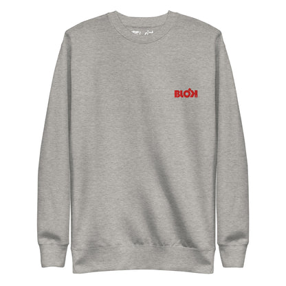 Blok OG Logo - Red Front Logo - Men's Embroidered Sweatshirt