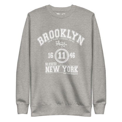 Brooklyn New York - Front Print White - Men's Sweatshirt