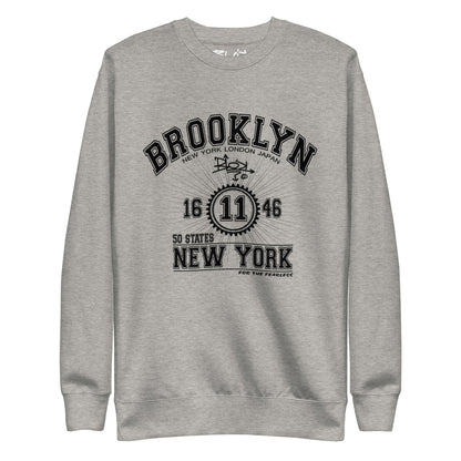 Brooklyn New York - Front Print in Black - Men's Sweatshirt