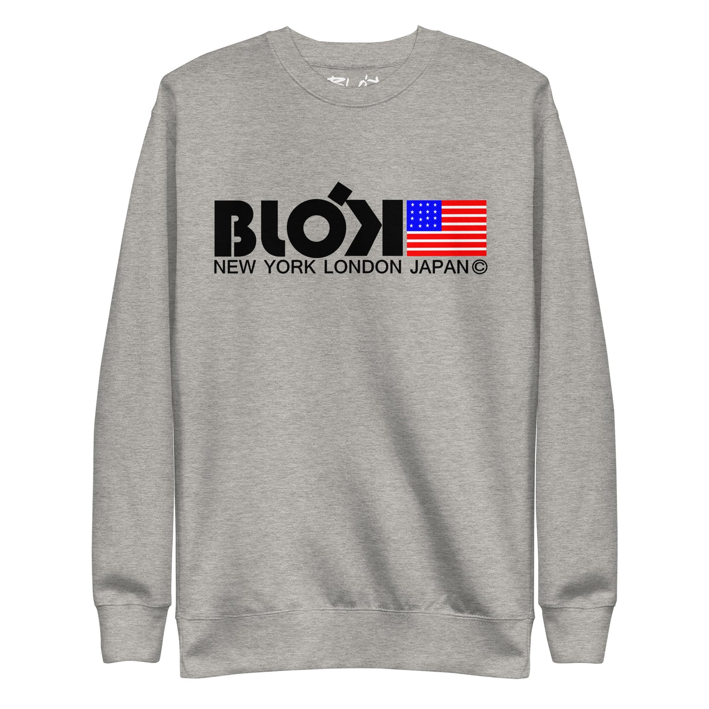 NY LDN JPN & Flag - Grey Print - Men's Sweatshirt