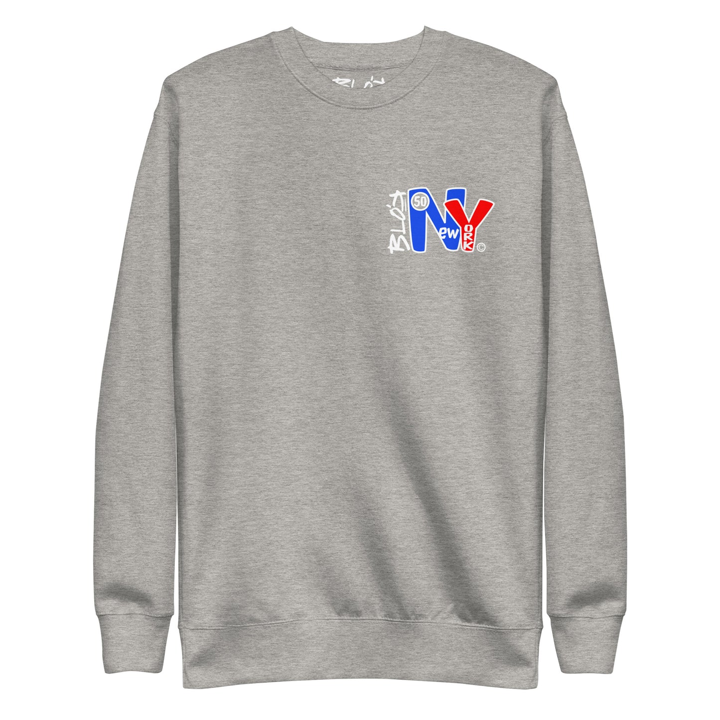 N.Y Blue & Red - Front & Back Print - Men's Graphic Sweatshirt