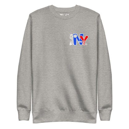 N.Y Blue & Red - Front & Back Print - Men's Graphic Sweatshirt