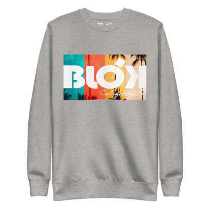 California palm - Front Print in White - Men's Sweatshirt
