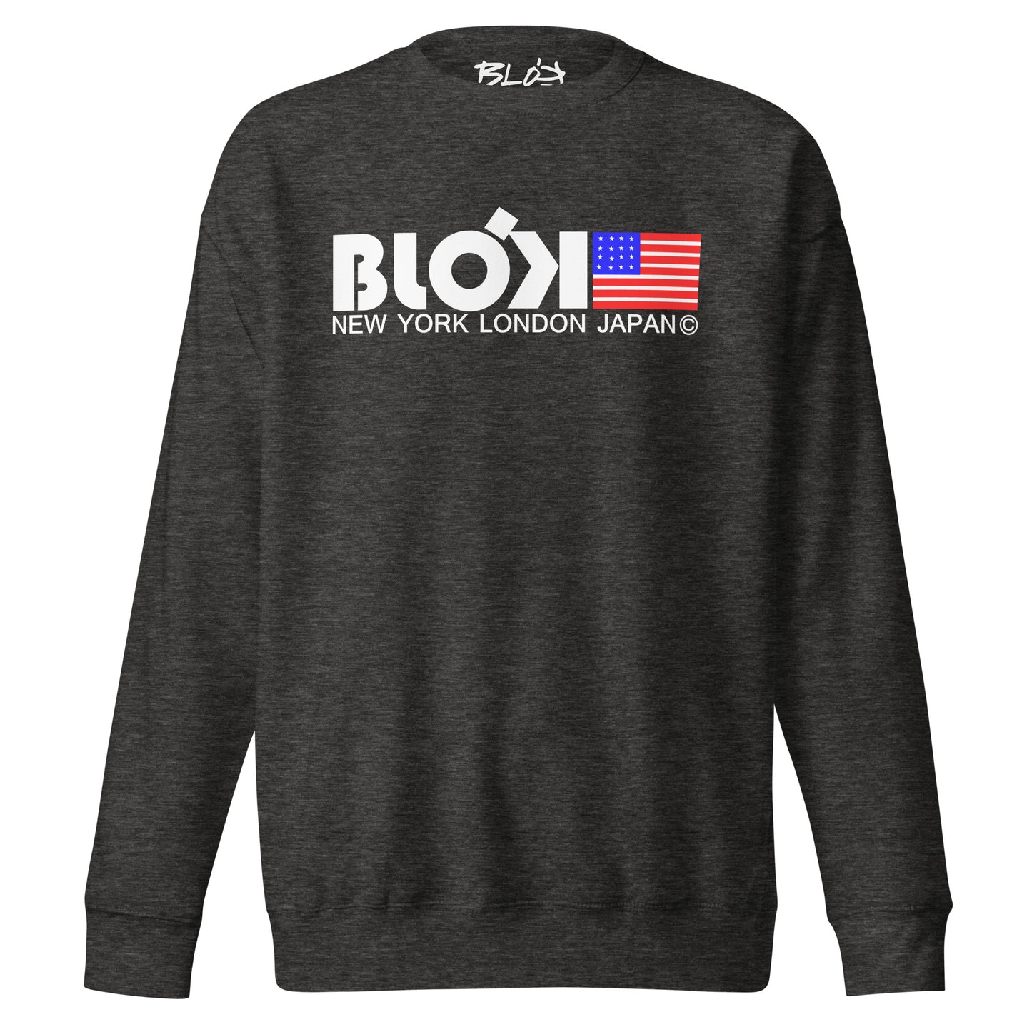 NY LDN JPN & Flag - White Print - Women's Sweatshirt