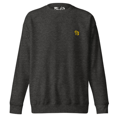 BLOK Original Logo - Yellow Front Logo - Men's Embroidered Sweatshirt