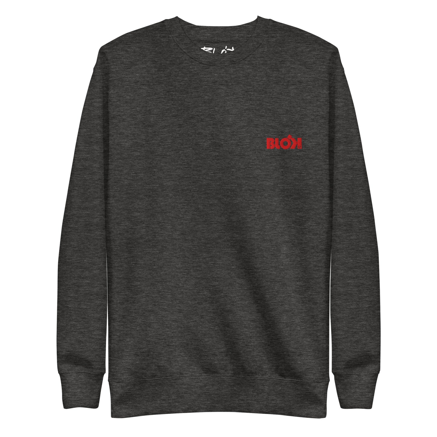 Blok OG Logo - Red Front Logo - Men's Embroidered Sweatshirt