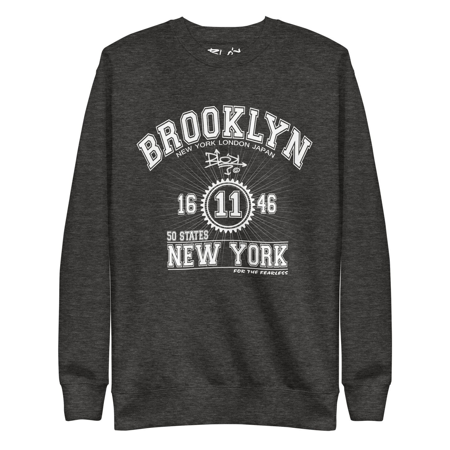 Brooklyn New York - Front Print White - Men's Sweatshirt