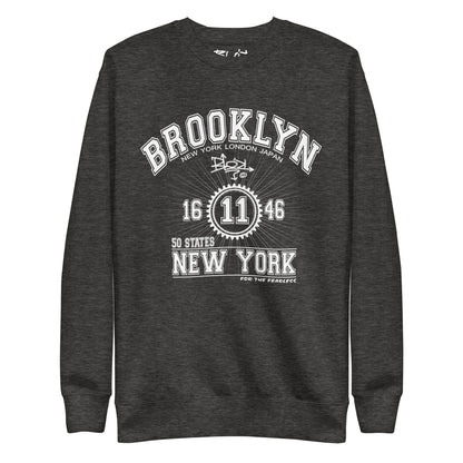 Brooklyn New York - Front Print White - Men's Sweatshirt