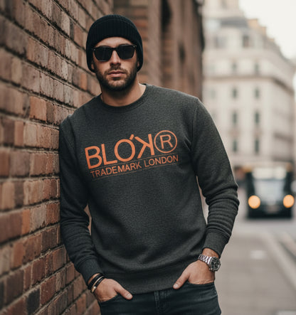 Trademark London - Orange Print - Men's Sweatshirt