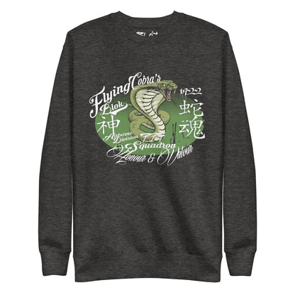 Flying Cobras - in White & Green Print - Men's Sweatshirt