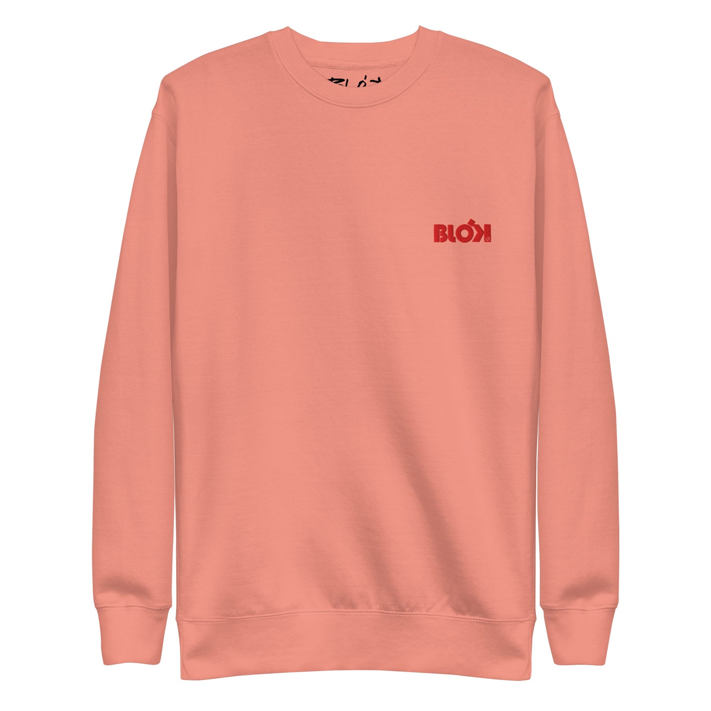 Blok OG Logo - Red Front Logo - Men's Embroidered Sweatshirt