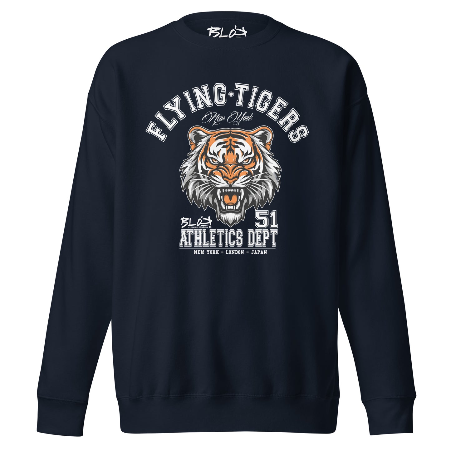 Flying Tigers - Front Print with White Logo - Women's Sweatshirt