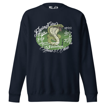 Flying Cobras - in White & Green Print - Women's Sweatshirt