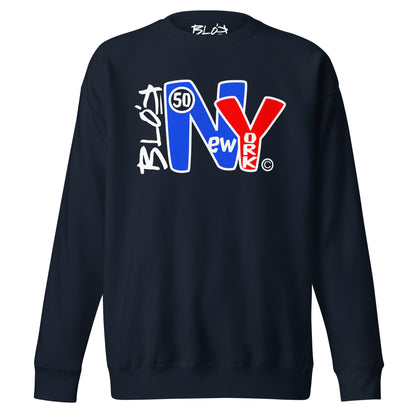 N.Y Blue & Red - Front Print - Men's Sweatshirt