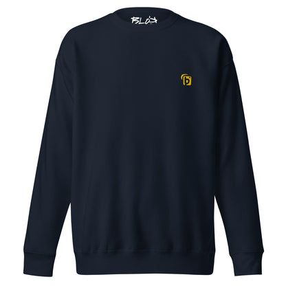 BLOK Original Logo - Yellow Front Logo - Men's Embroidered Sweatshirt