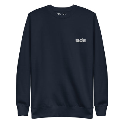 Blok OG Logo - Embroidered White - Men's Sweatshirt