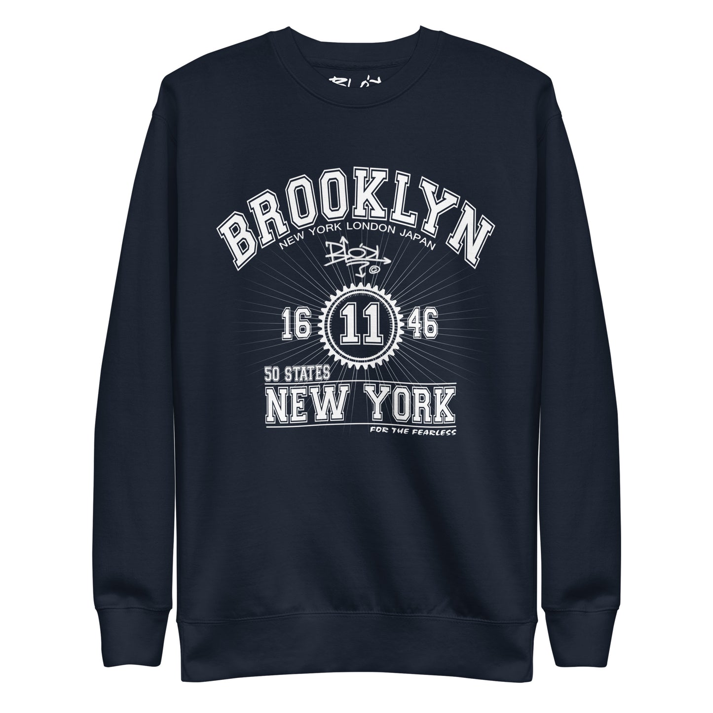 Brooklyn New York - Front Print White - Men's Sweatshirt