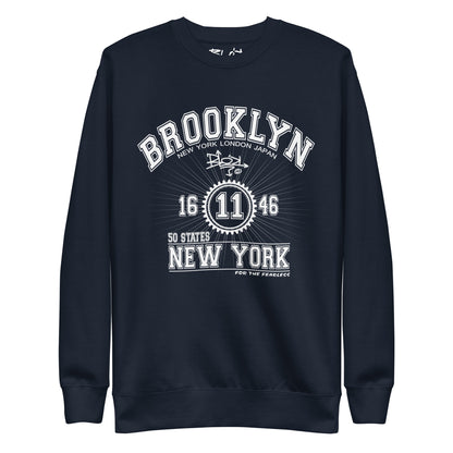 Brooklyn New York - Front Print White - Men's Sweatshirt