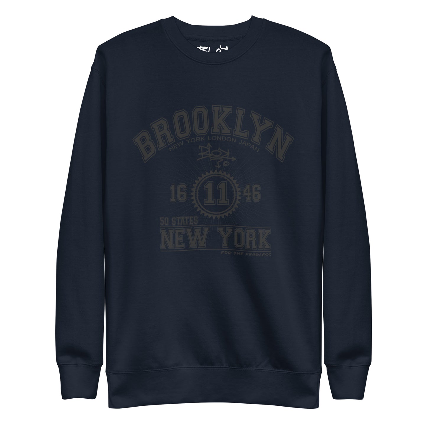 Brooklyn New York - Front Print in Black - Men's Sweatshirt