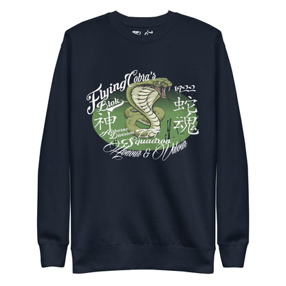Flying Cobras - in White & Green Print - Men's Sweatshirt