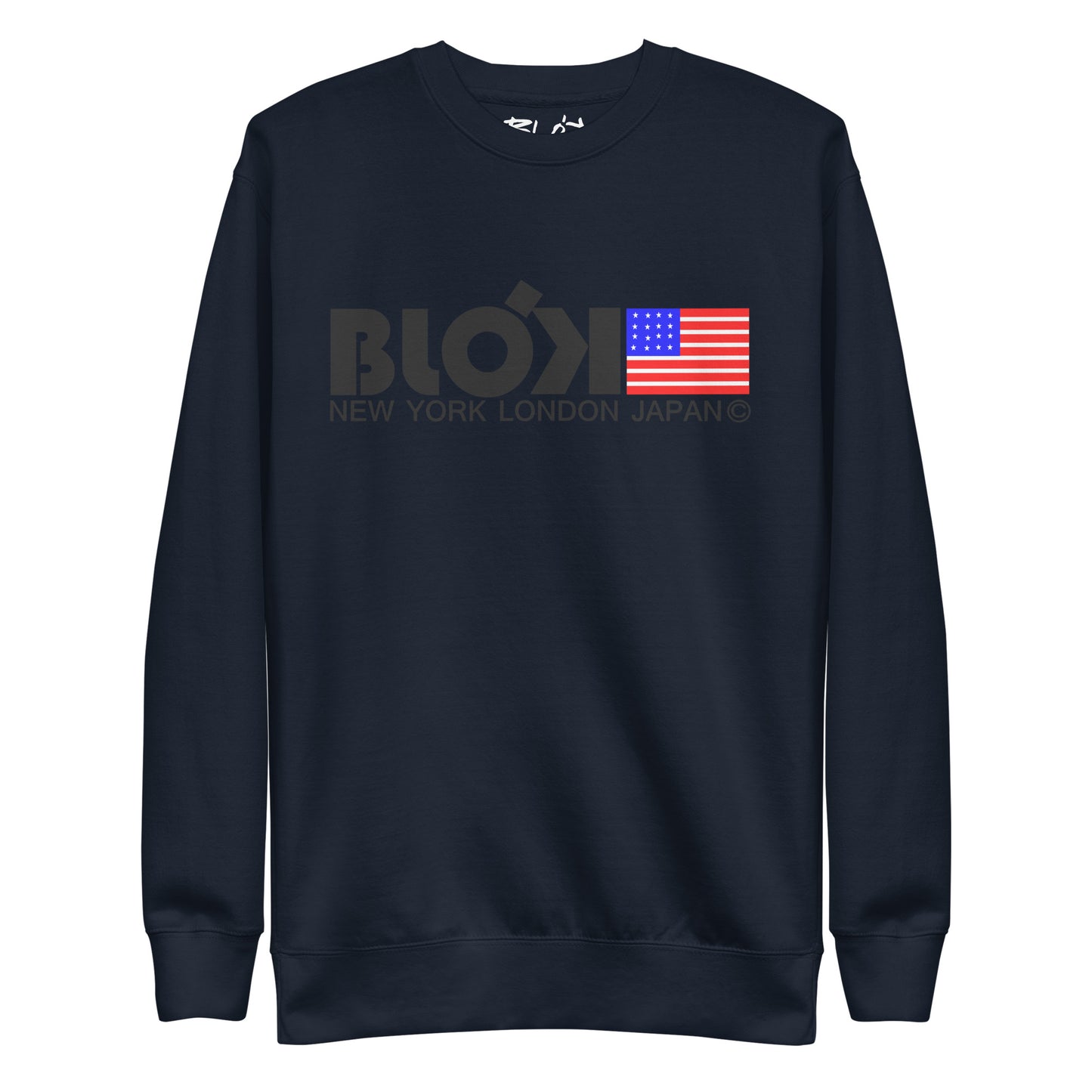 NY LDN JPN & Flag - Grey Print - Men's Sweatshirt