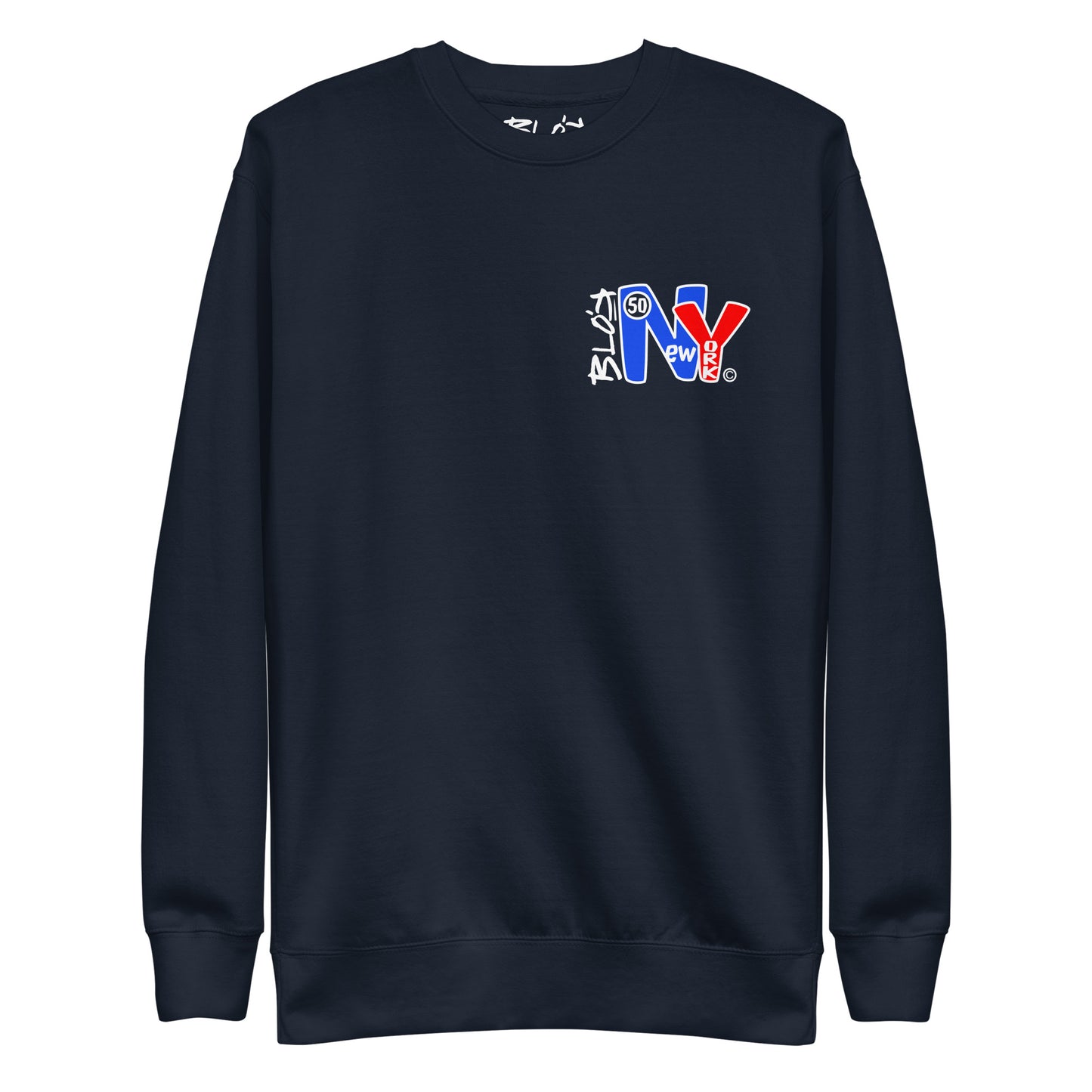 N.Y Blue & Red - Front & Back Print - Men's Graphic Sweatshirt