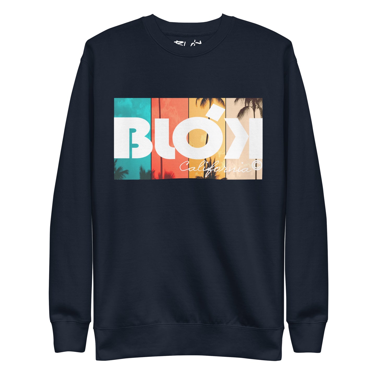 California palm - Front Print in White - Men's Sweatshirt