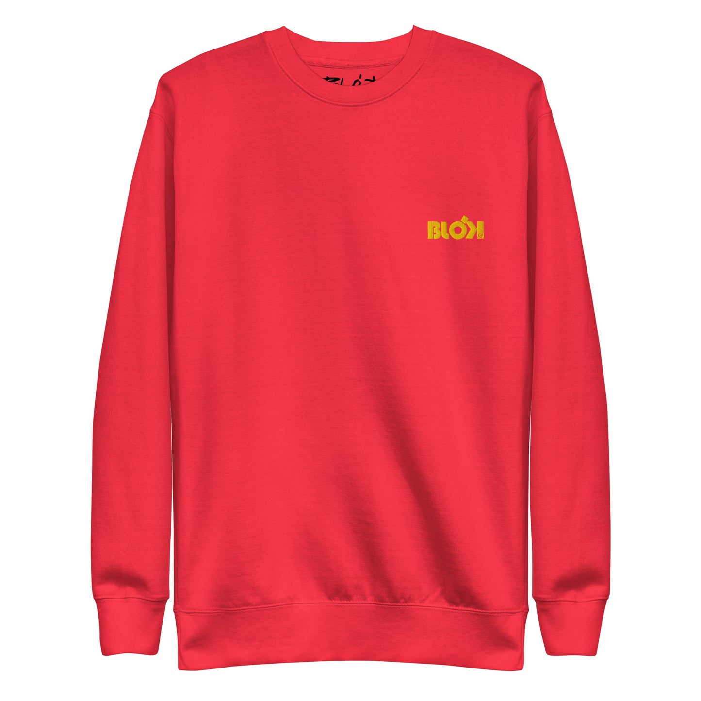 BLOK OG Logo - Yellow Front Logo - Men's Embroidered Sweatshirt