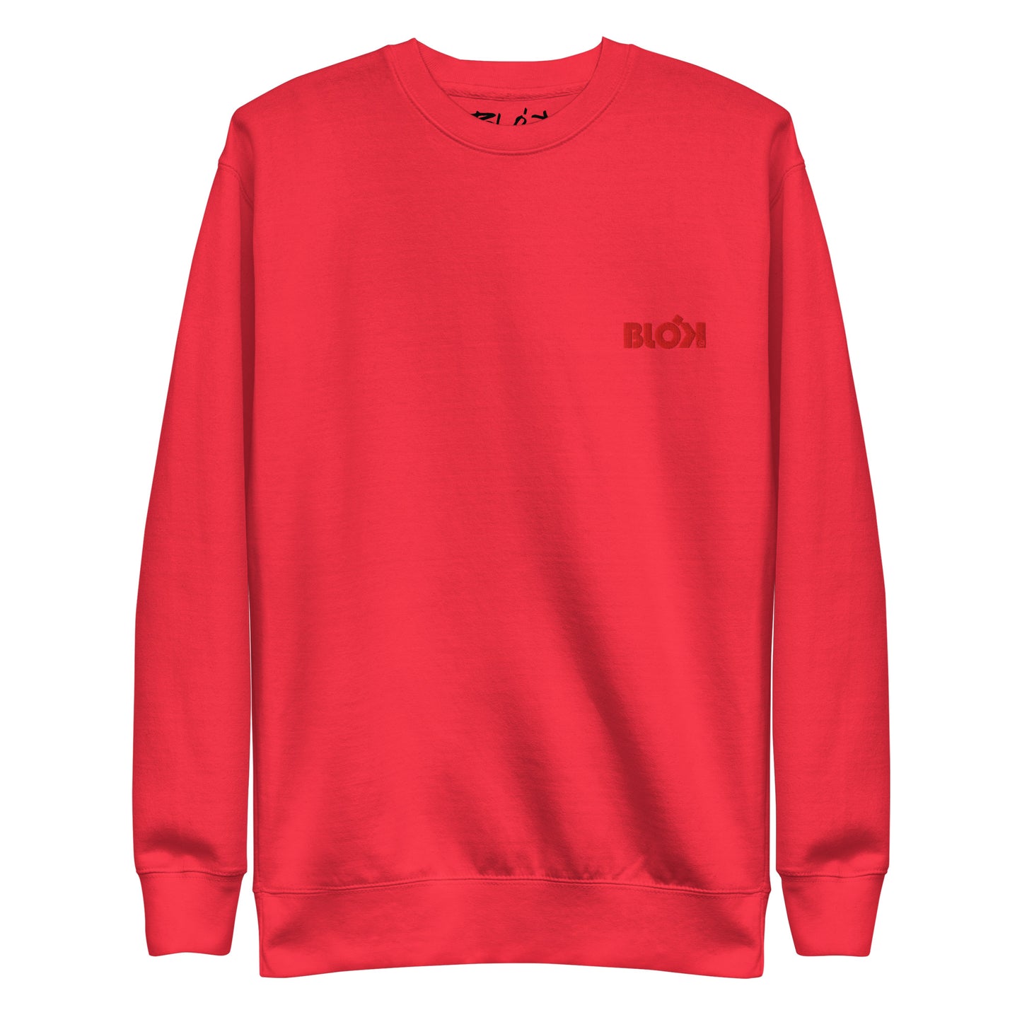 Blok OG Logo - Red Front Logo - Men's Embroidered Sweatshirt