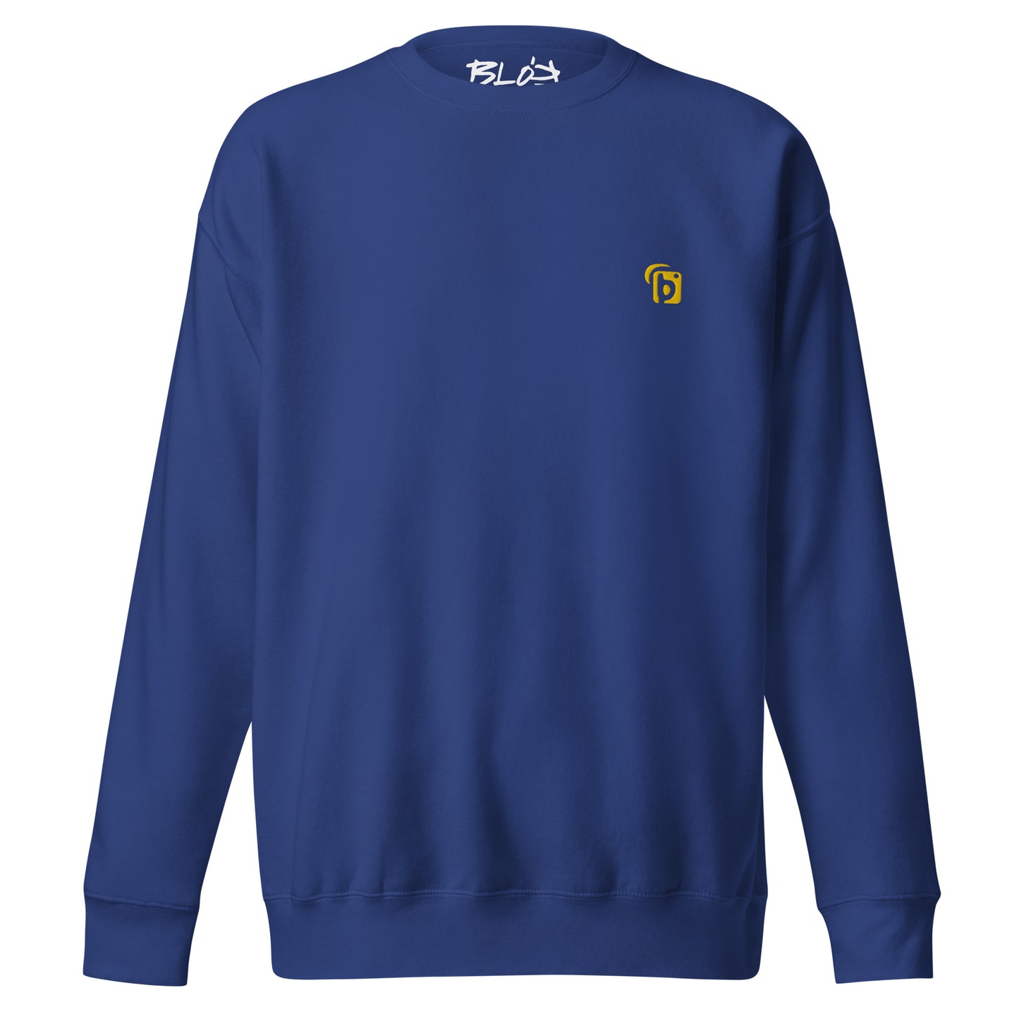 BLOK Original Logo - Yellow Front Logo - Men's Embroidered Sweatshirt