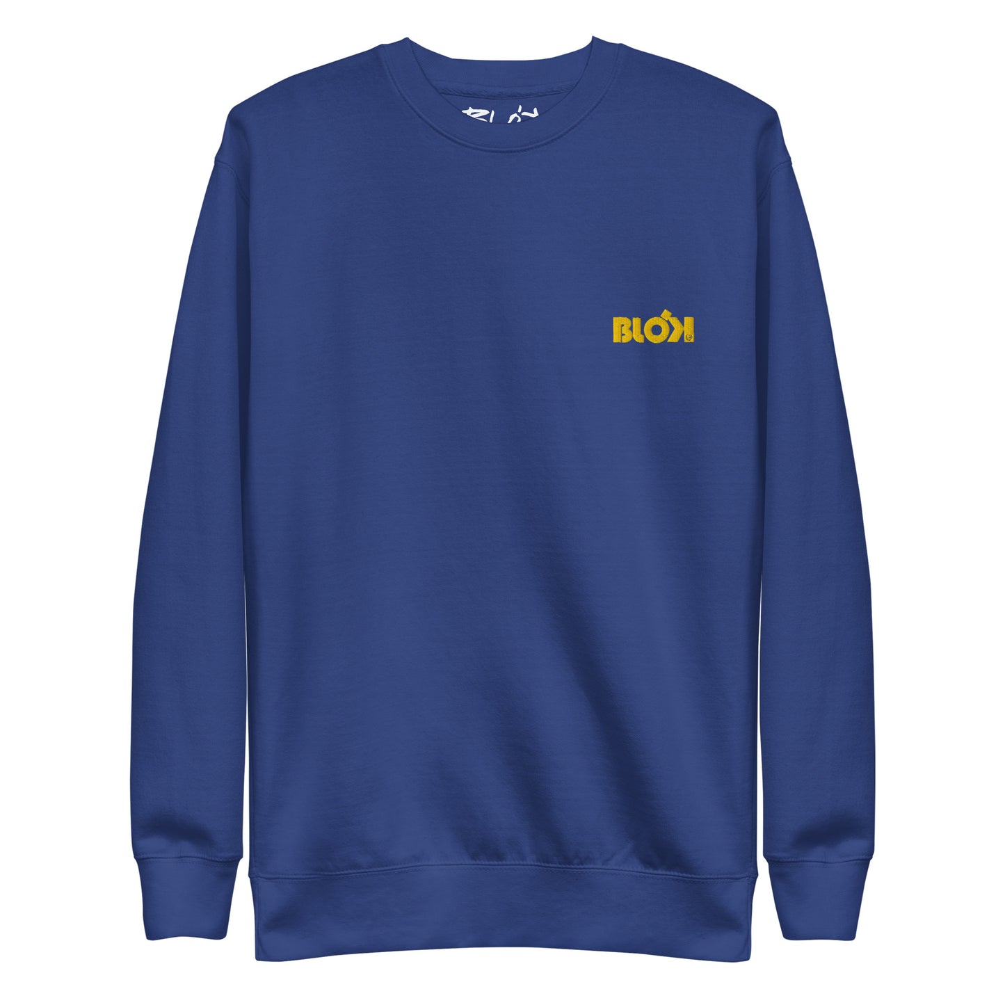 BLOK OG Logo - Yellow Front Logo - Men's Embroidered Sweatshirt
