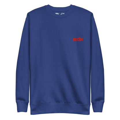 Blok OG Logo - Red Front Logo - Men's Embroidered Sweatshirt