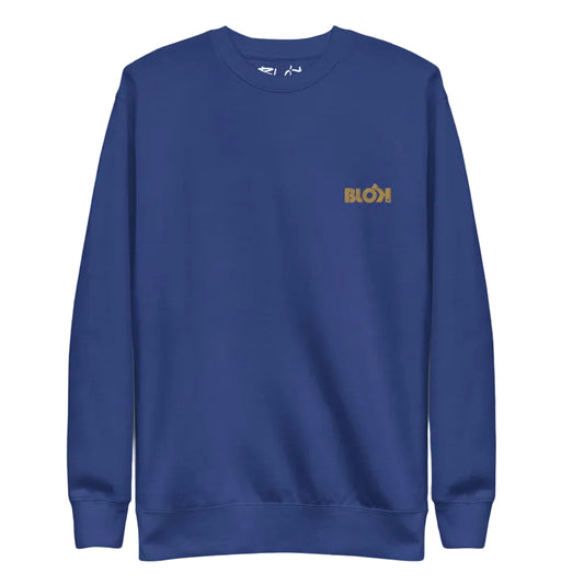 BLOK OG Logo -  Gold Front Logo - Men's Embroidered Sweatshirt