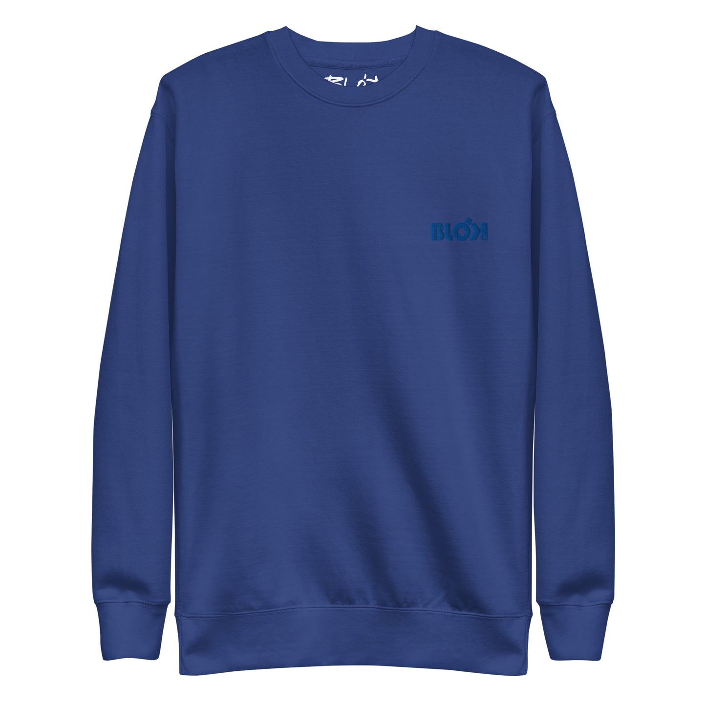 BLOK0 OG Logo - Blue Front Logo - Men's Embroidered Sweatshirt