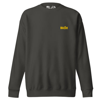 Blok OG Logo - Embroidered Yellow - Women's Sweatshirt