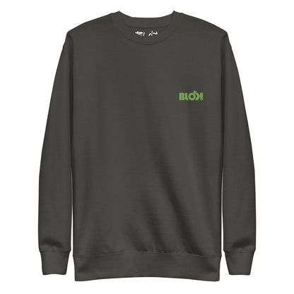 Blok OG Logo - Embroidered Green - Men's Sweatshirt