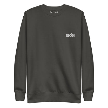 Blok OG Logo - Embroidered White - Men's Sweatshirt