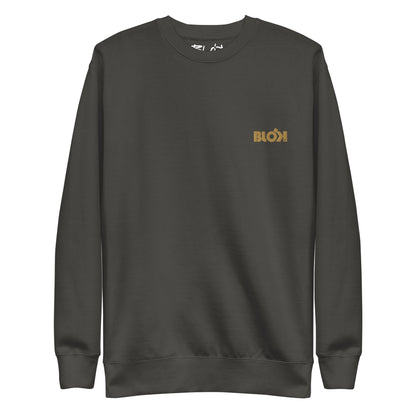 Blok OG Logo - Embroidered Gold - Men's Sweatshirt