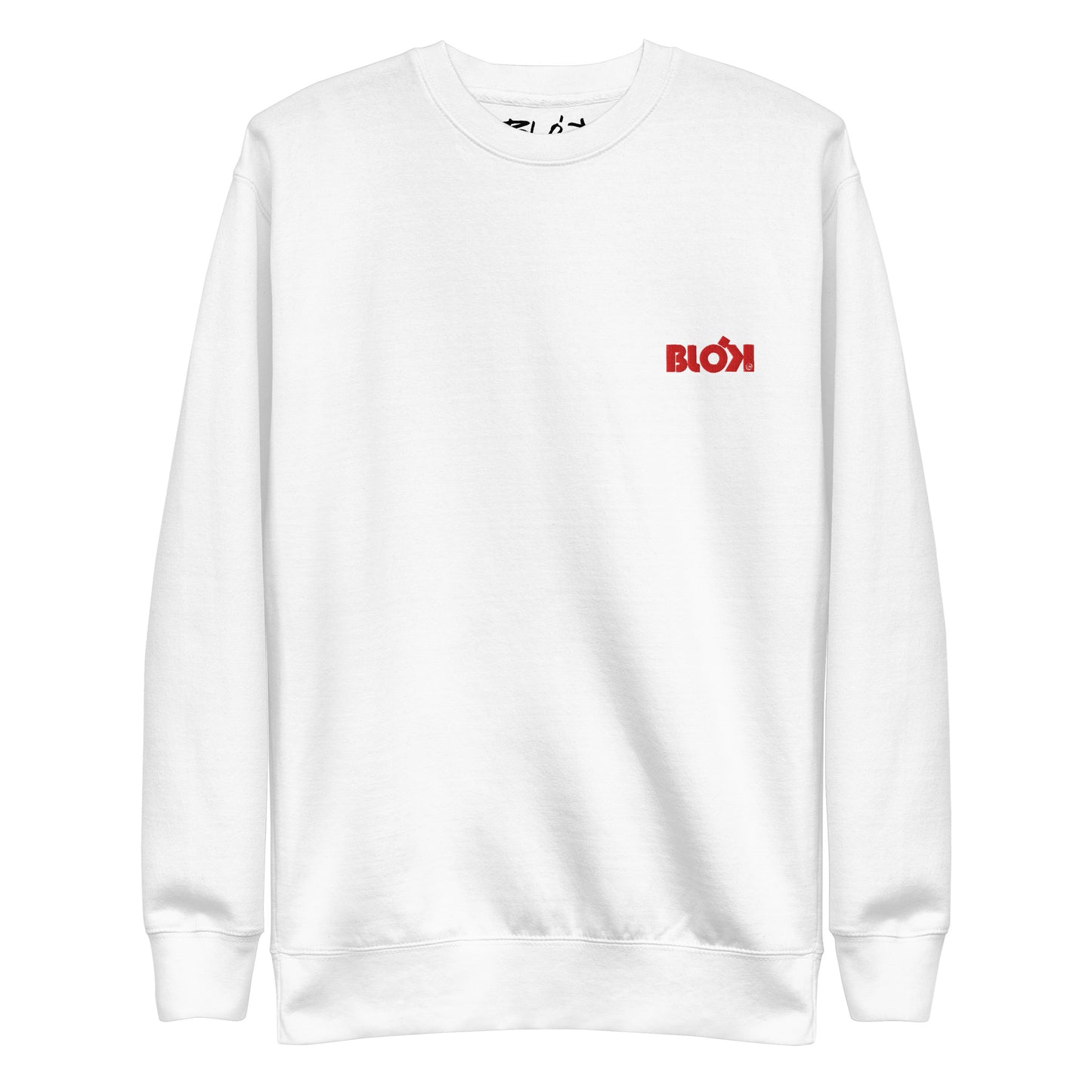 Blok OG Logo - Red Front Logo - Men's Embroidered Sweatshirt