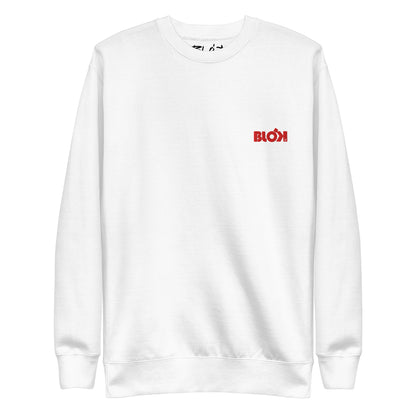 Blok OG Logo - Red Front Logo - Men's Embroidered Sweatshirt